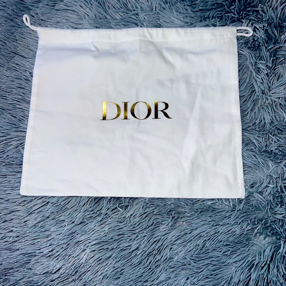 Authentic Dior Dust Bag 13x11 white and gold unused